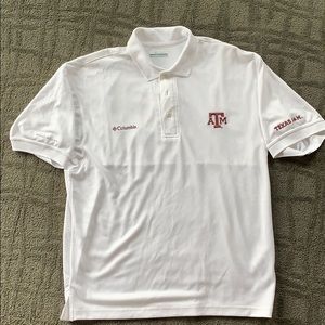 Texas A&M Columbia polo shirt white Small